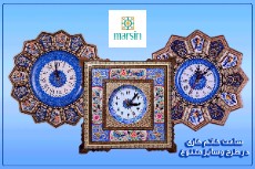  کادویی و صنایع دستی | سایر صنایع دستی ساعت خاتم کاری