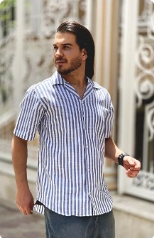  پوشاک | لباس مردانه پیراهن دوخت فرنگی