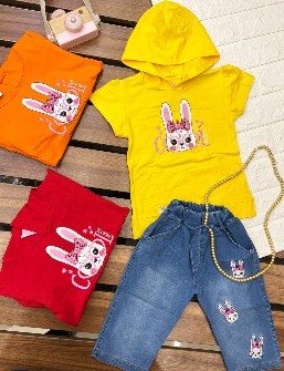  پوشاک | لباس بچگانه هودی و شلوارک خرگوش