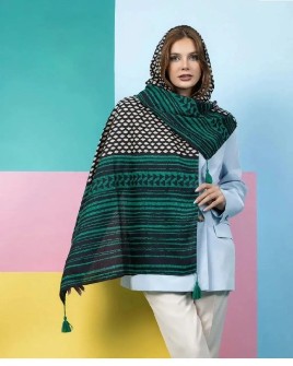 پوشاک | لباس زنانه شال کشمیر منگوله دار