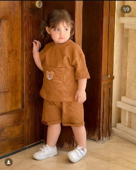 پوشاک | لباس بچگانه تیشرت شورتک بیسکوئیتی