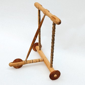  لوازم نوزاد و کودک | کالسکه روروک ووکر سنتی چوبی ارتفاع 40  سانت مناسب تا دو ساله