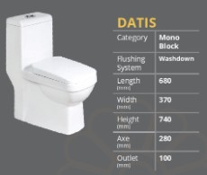  تجهیزات ساختمانی | روشویی و دستشویی توالت فرنگی مدل داتیس