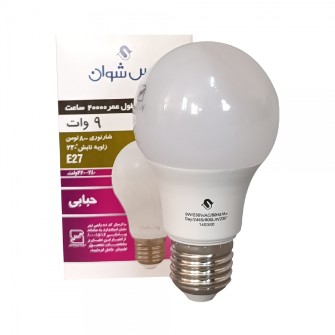  تجهیزات روشنایی | لامپ لامپ حبابی 9 وات شوان
